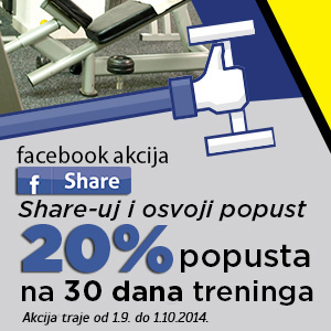 Facebook akcija 20% popusta