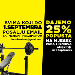 Septembarski Popust na trening 25%